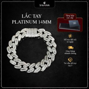 Lắc tay Cuban Platinum Diamond