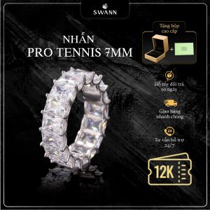 Nhẫn Cuban Swann Pro Tennis 7mm